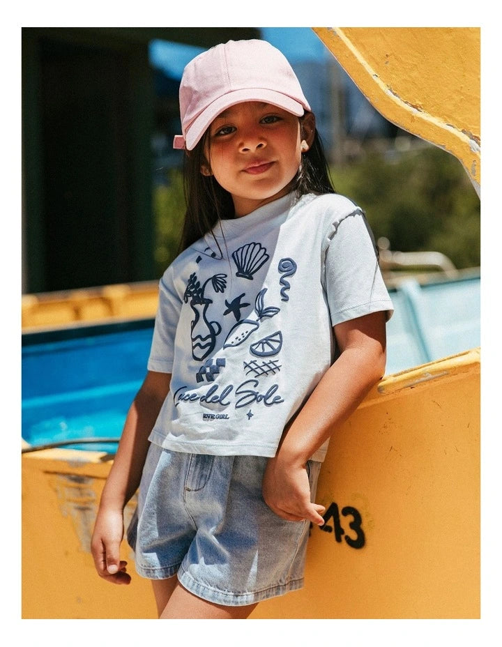 Eve Girl Luce Del Sole Tee Blue Girl