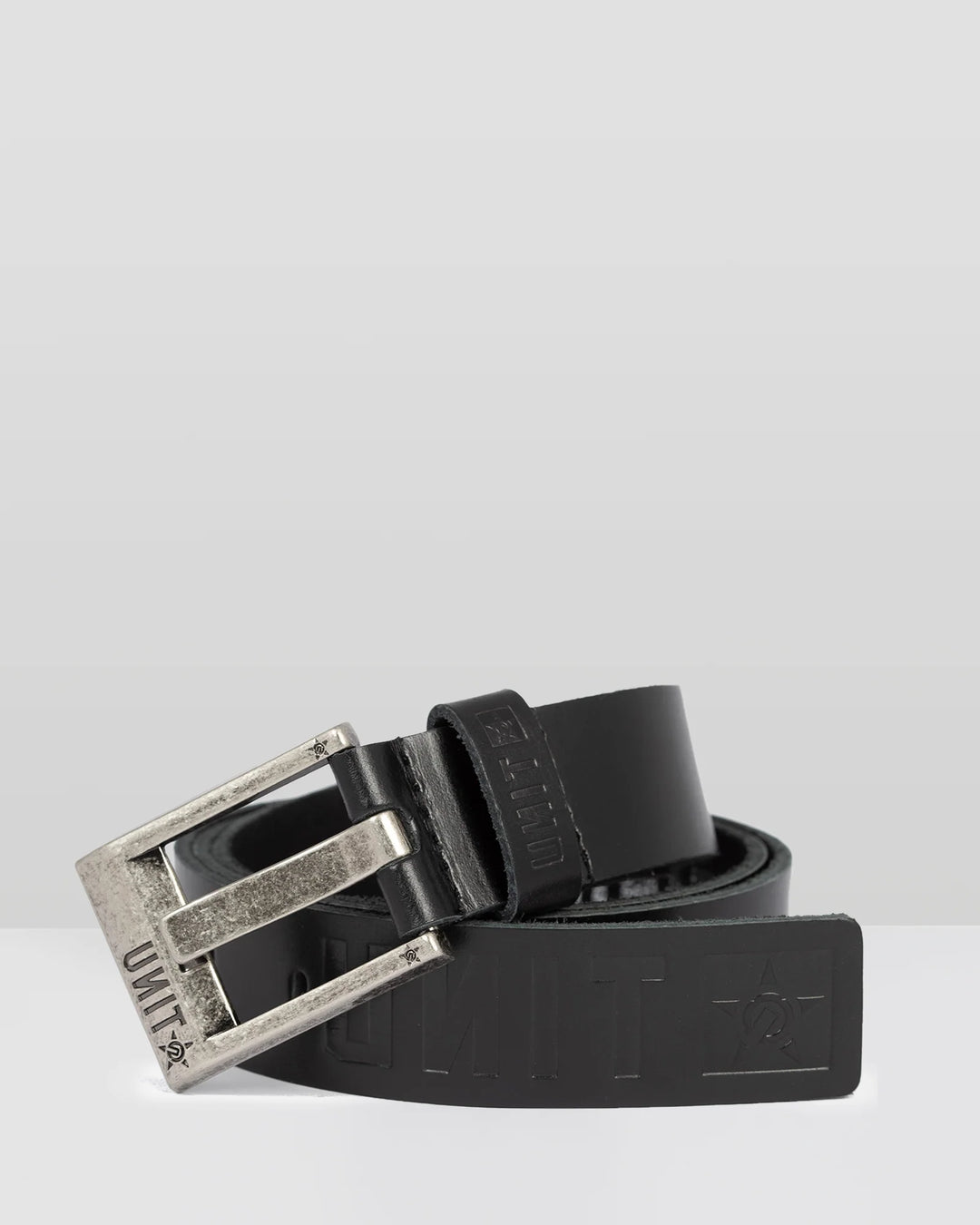 UNIT- MENS BELTS- LEATHER FORTITUDE - BLACK- S-M