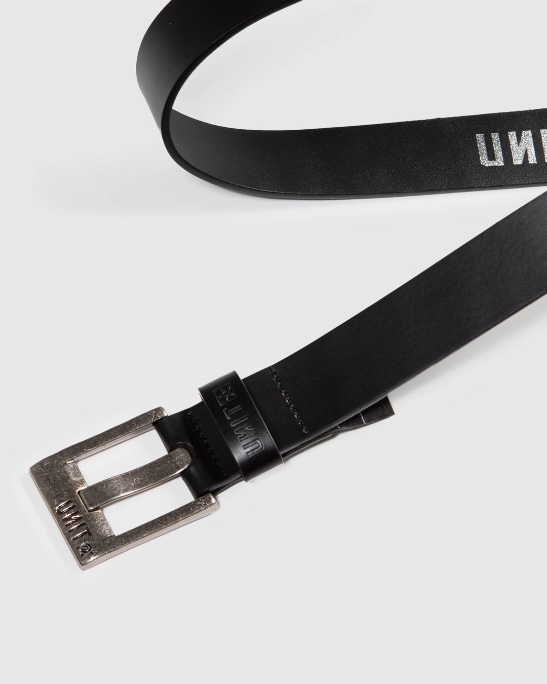 UNIT- MENS BELTS- LEATHER FORTITUDE - BLACK- S-M