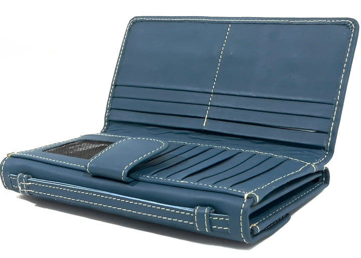 HAARLEM Womens DERI 26703 Leather Wallet Blue