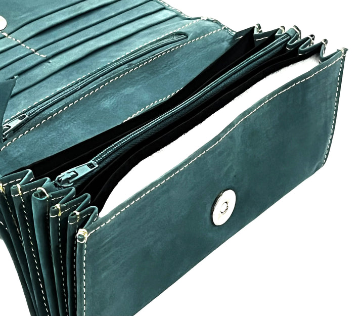 HAARLEM Womens KOZA 26812 Leather Wallet Blue