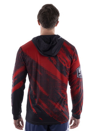 Bullzye Mens Interval L/S Hooded Tee
