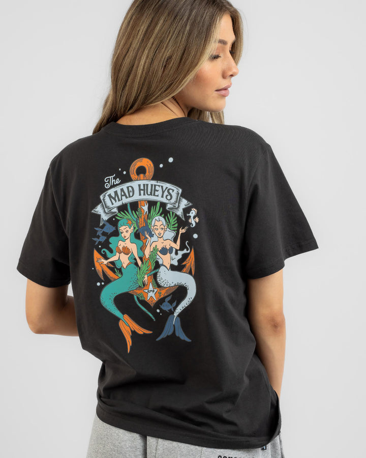 The Mad Hueys - ANCHOR MERMAID- WOMENS SS TEE