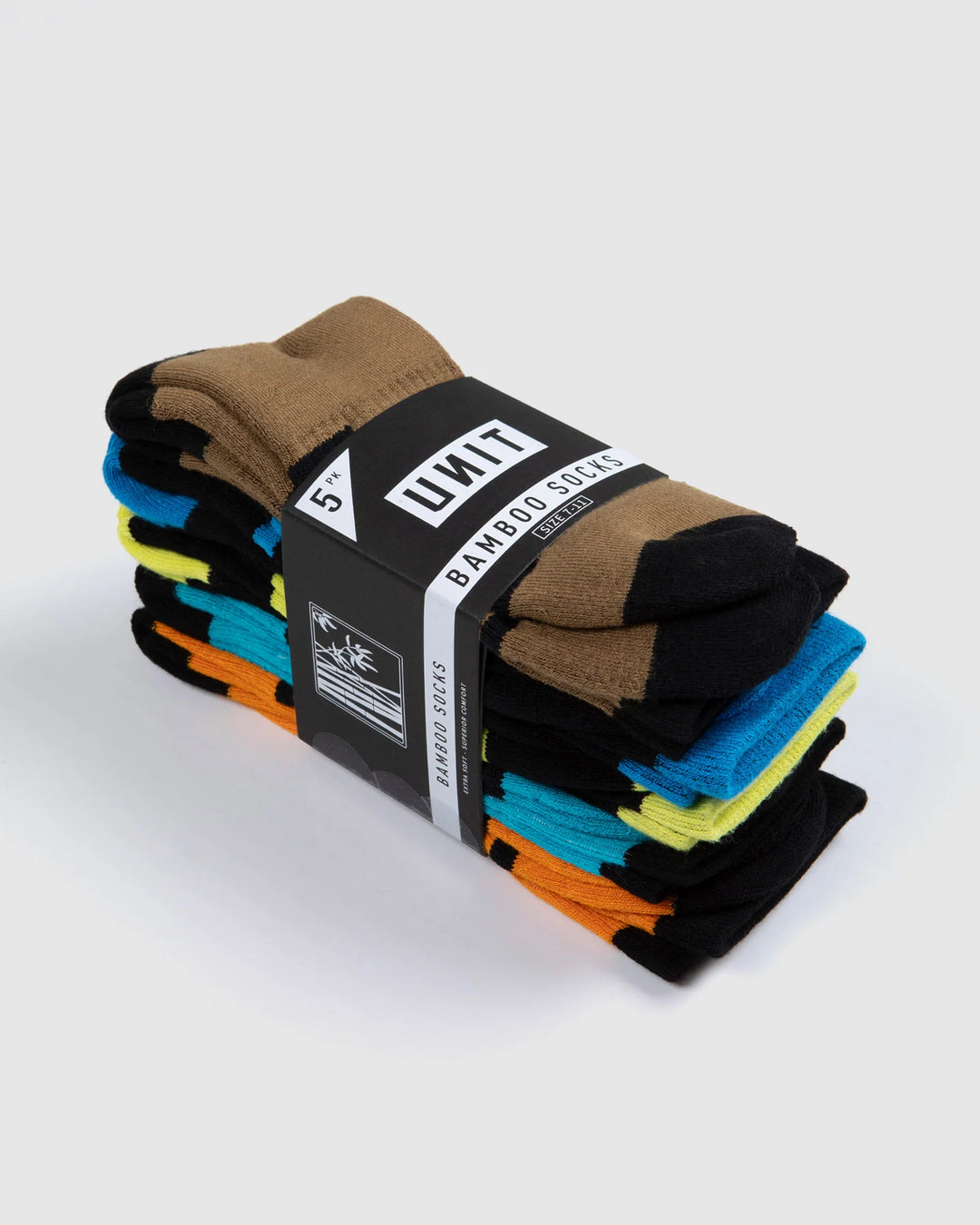 UNIT Mens Socks - Bamboo 5pk - React