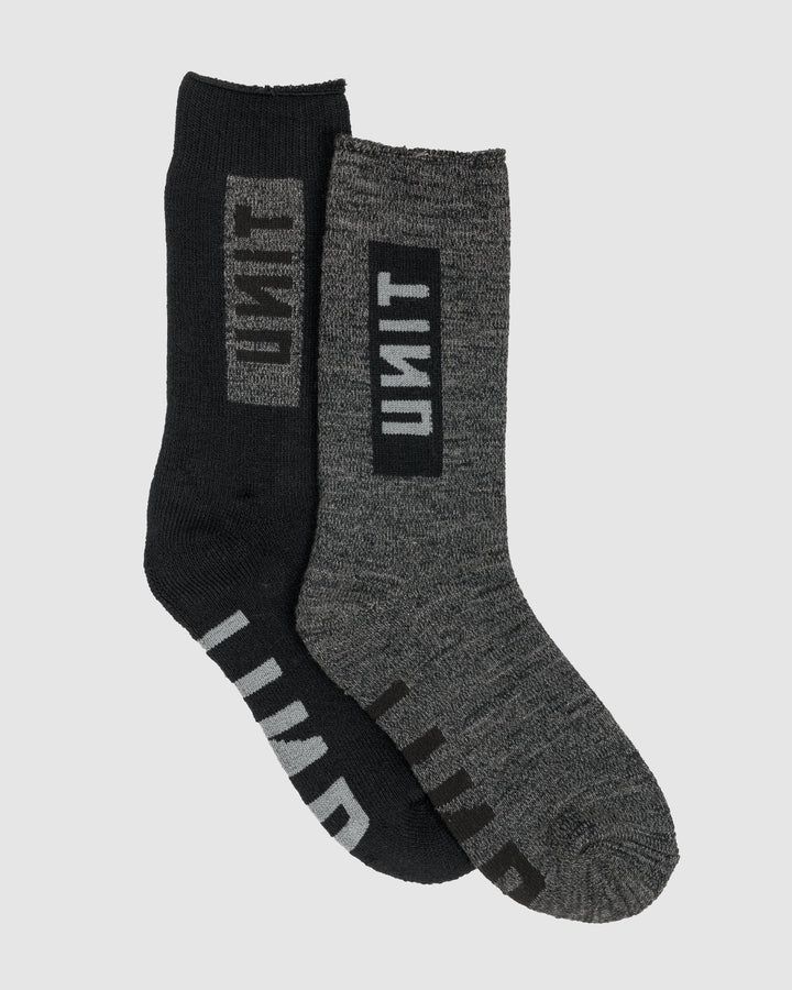UNIT Mens Socks - Bamboo 2pk - Ultra Thick
