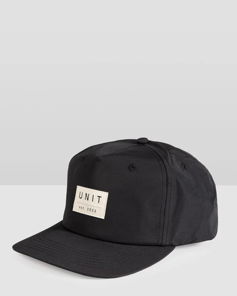 Unit Mens Headwear Snapback Cap - Courtz Black