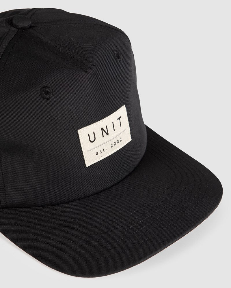 Unit Mens Headwear Snapback Cap - Courtz Black