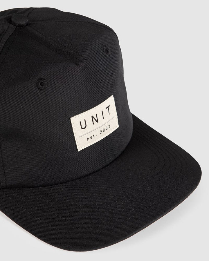 Unit Mens Headwear Snapback Cap - Courtz Black