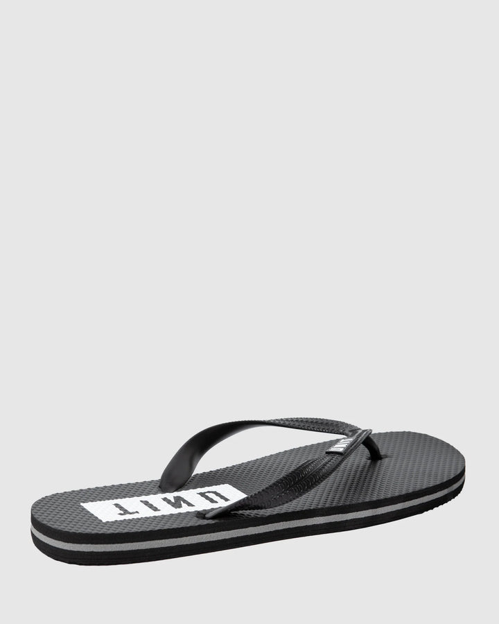Unit Mens Flip Flops Black/White