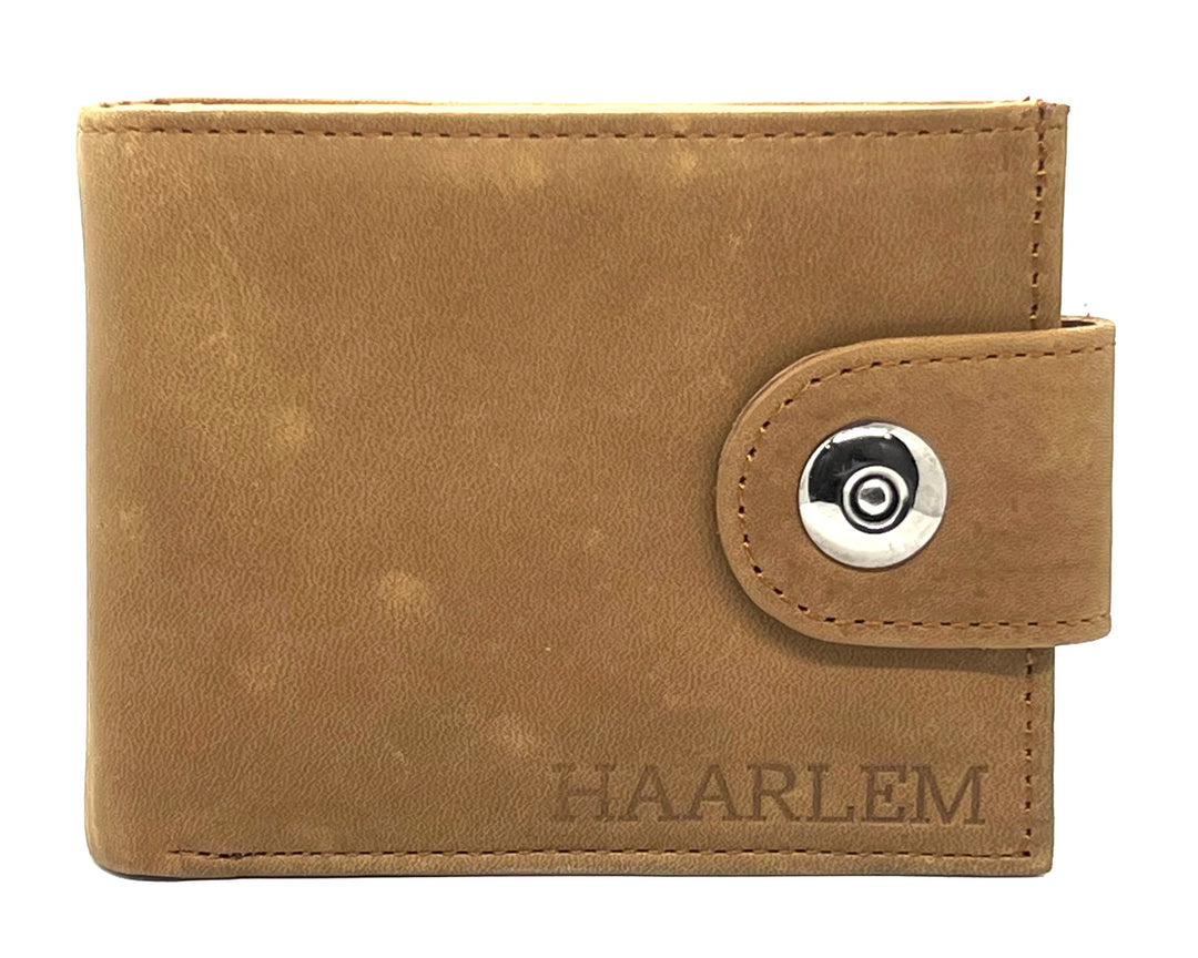 HAARLEM Mens LADER 28751 Leather Wallet Brown