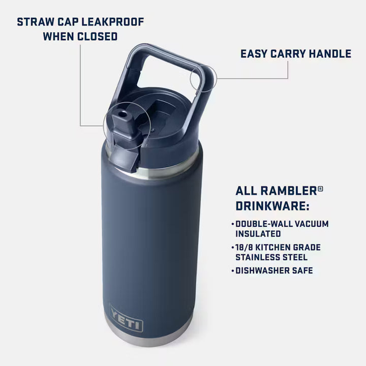 Yeti Rambler 26 oz C Straw Bottle Navy