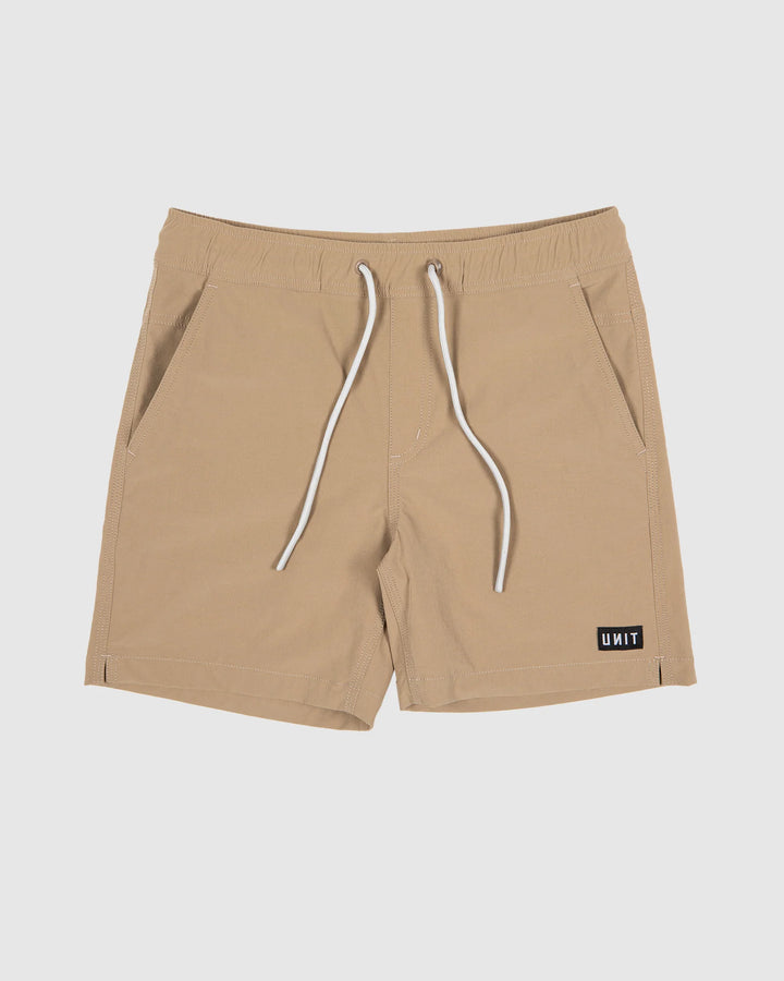 UNIT Youth Shorts - Elastic - Block Khaki 10-16