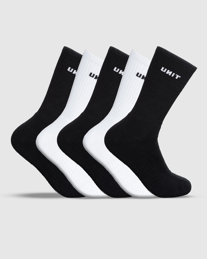 UNIT Mens Socks - Bamboo 5pk - Storm