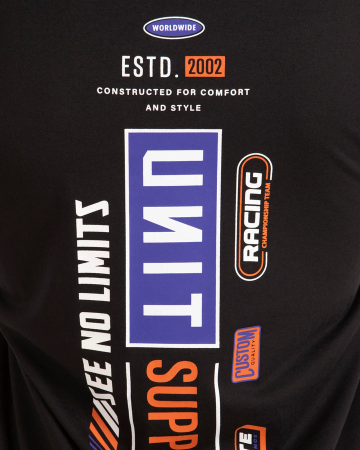 UNIT Mens Tee - Last Lap Black