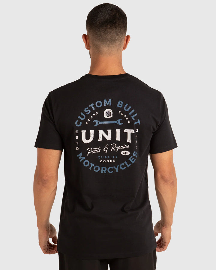 UNIT Mens Tees - Parts & Repairs Black