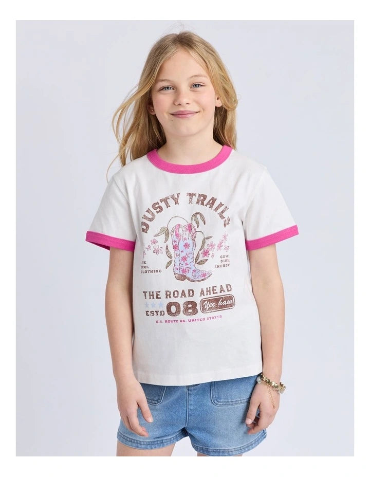 Eve Girl Cowgirl Ringer Tee