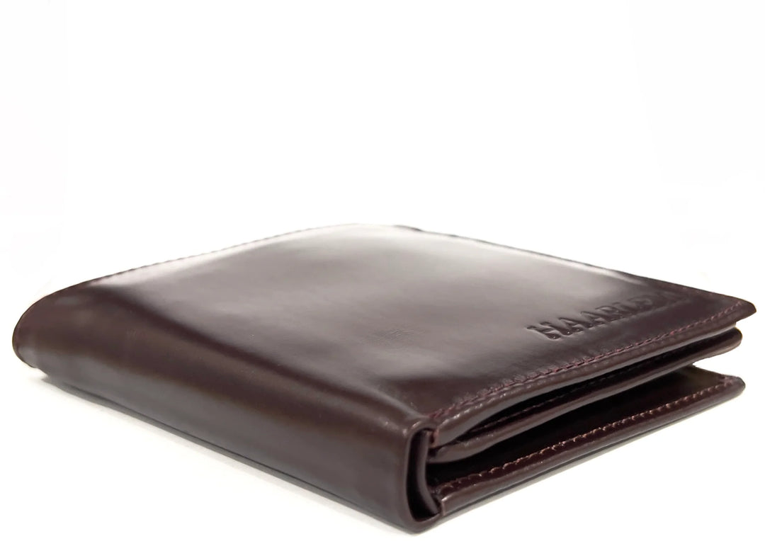 HAARLEM Mens KUZE 24900 Executive Leather Wallet Burgundy
