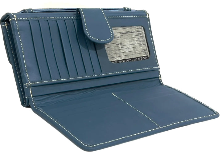 HAARLEM Womens DERI 26703 Leather Wallet Blue