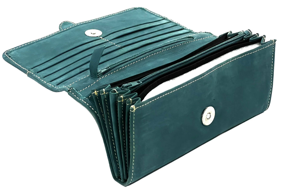HAARLEM Womens KOZA 26812 Leather Wallet Blue