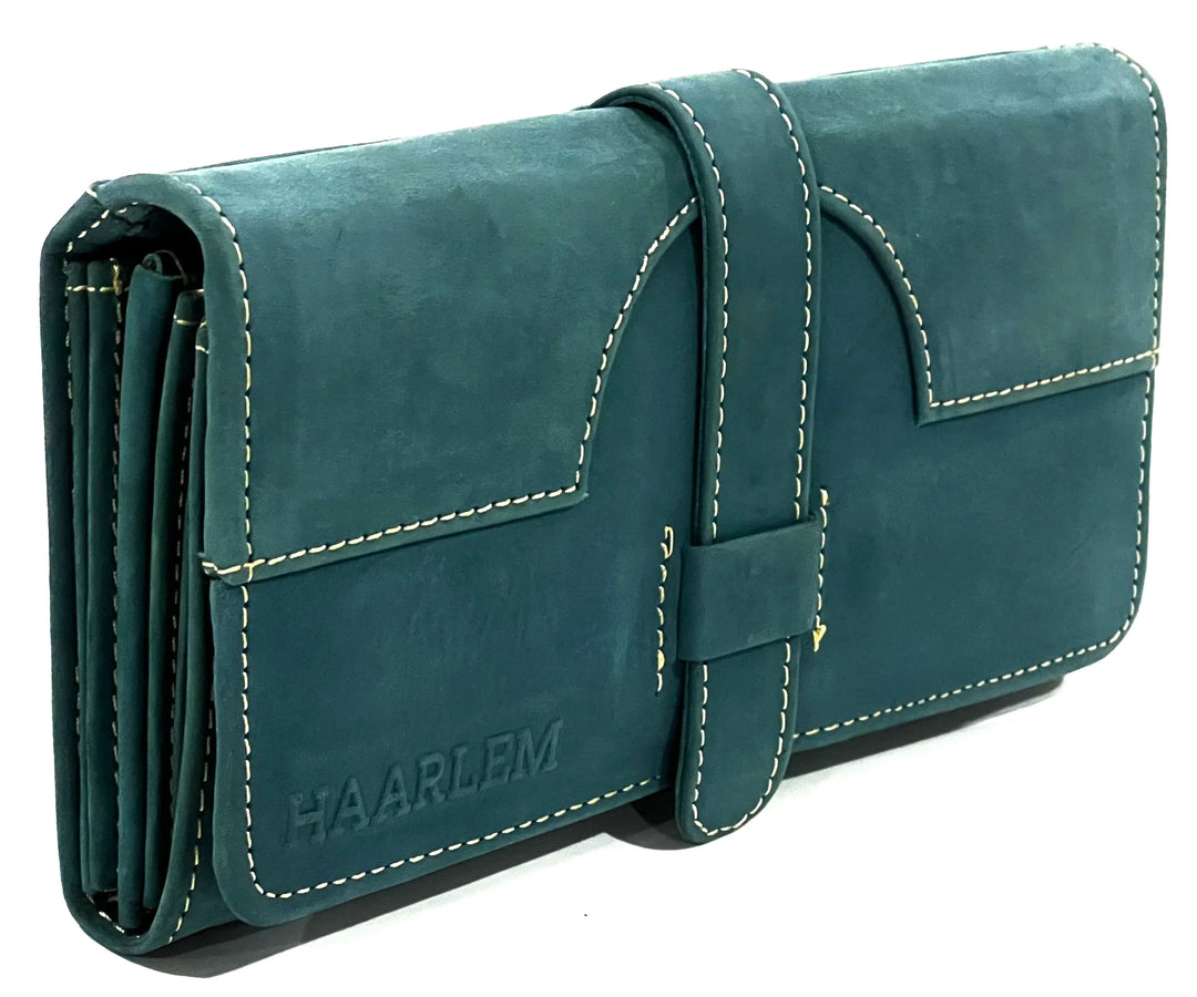 HAARLEM Womens KOZA 26812 Leather Wallet Blue