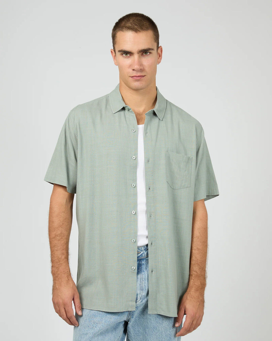 Silent Theory Textured Linen SS Shirt