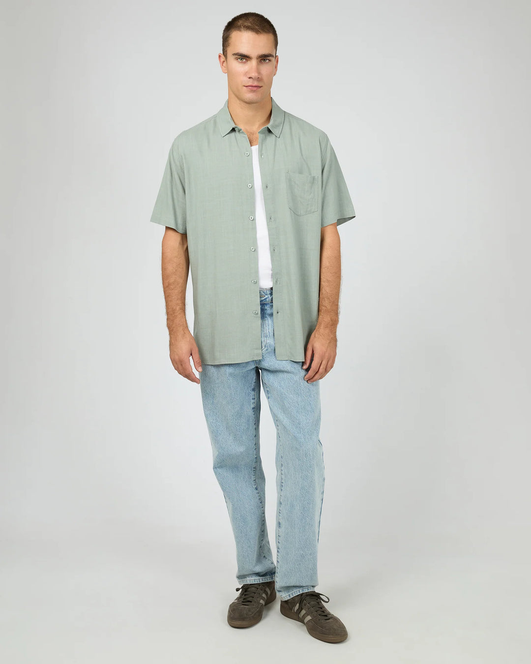 Silent Theory Textured Linen SS Shirt