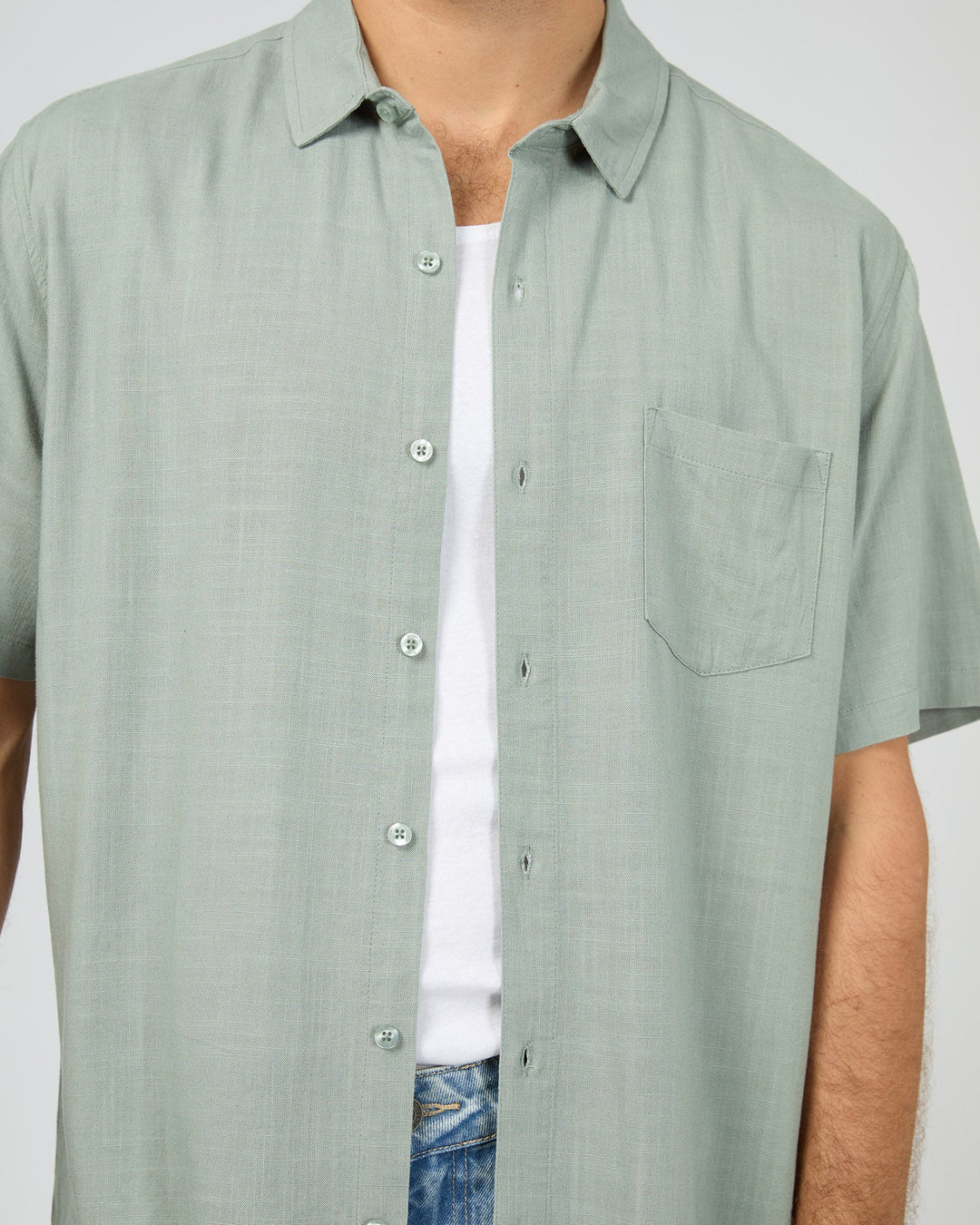 Silent Theory Textured Linen SS Shirt