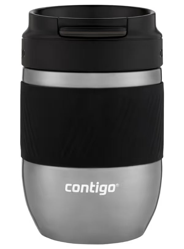 Contigo Pug Mug Snapseal 295ml Black & Stainless Steel