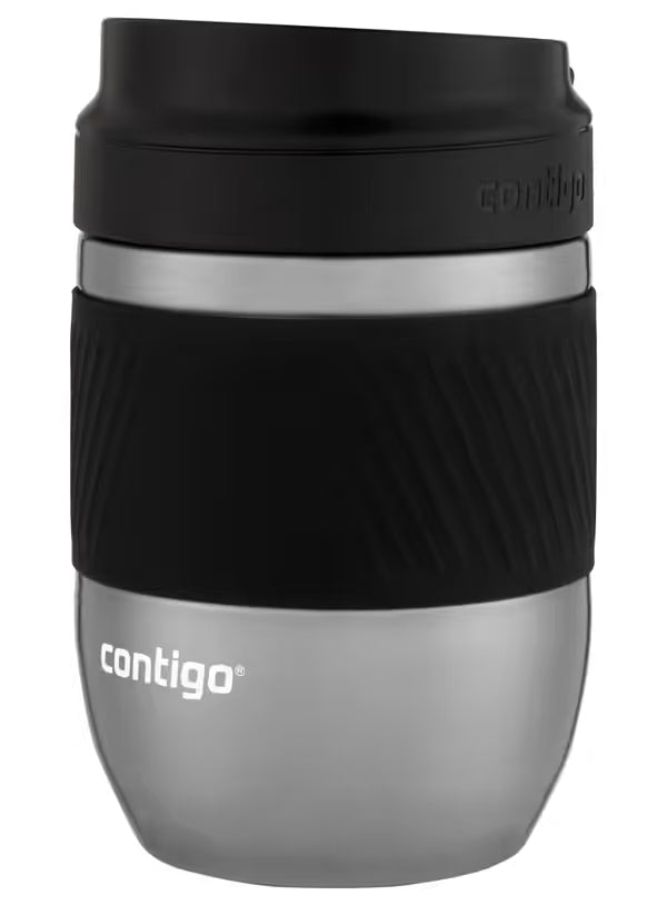 Contigo Pug Mug Snapseal 295ml Black & Stainless Steel