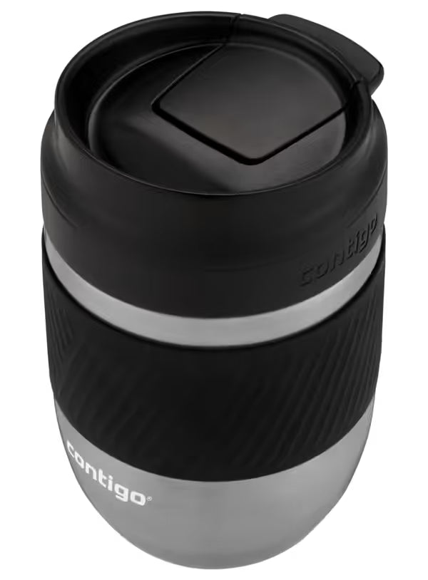 Contigo Pug Mug Snapseal 295ml Black & Stainless Steel