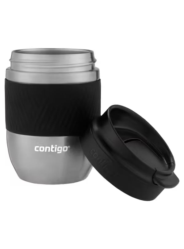 Contigo Pug Mug Snapseal 295ml Black & Stainless Steel