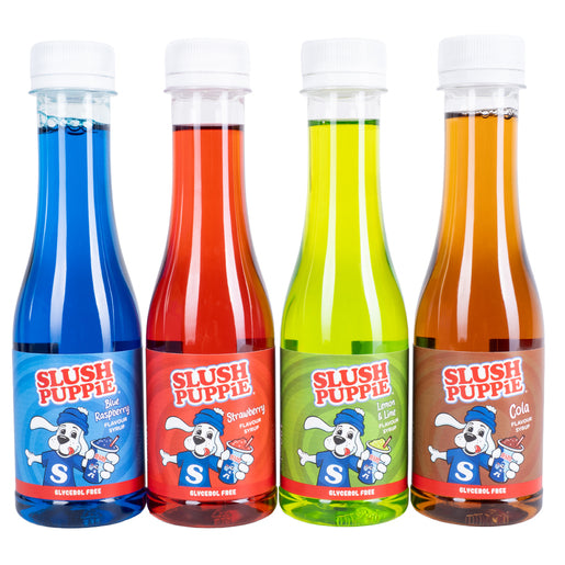 WV Slush Puppie - 4 Pack Syrup - Blue Raspberry, Cherry, Bubblegum, Orange 4 x 180ml