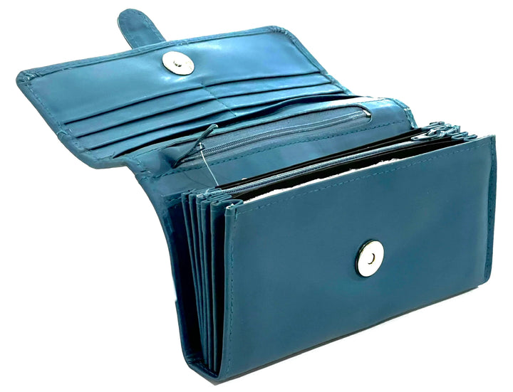 HAARLEM Womens KOZA 26807 Leather Wallet Blue