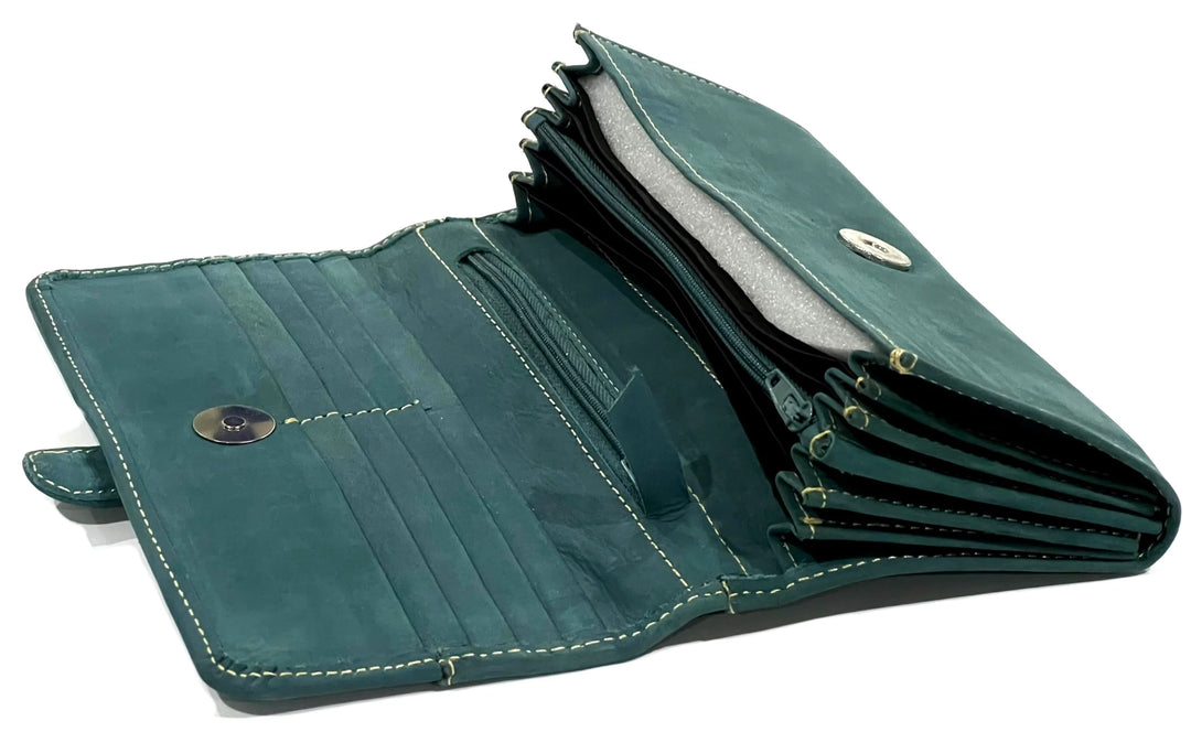 HAARLEM Womens KOZA 26812 Leather Wallet Blue