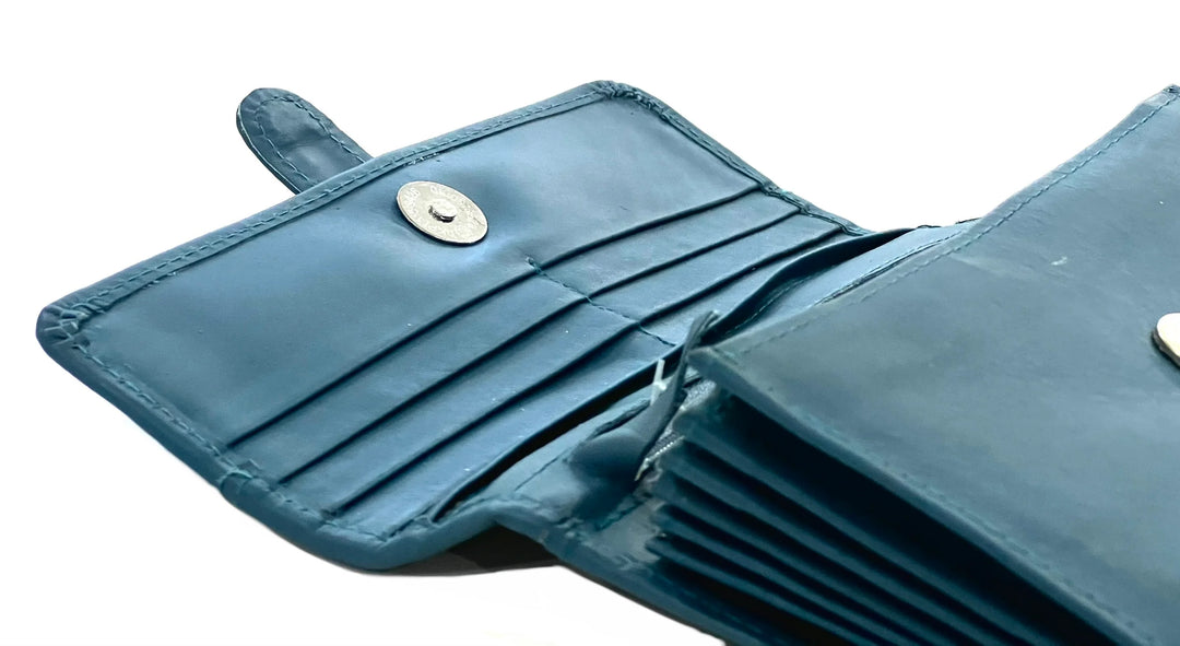 HAARLEM Womens KOZA 26807 Leather Wallet Blue