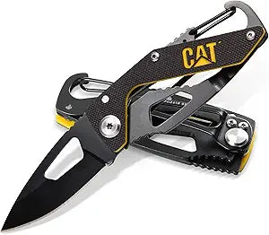 Cat 5-1/4" Folding Knife W/Carabineer
