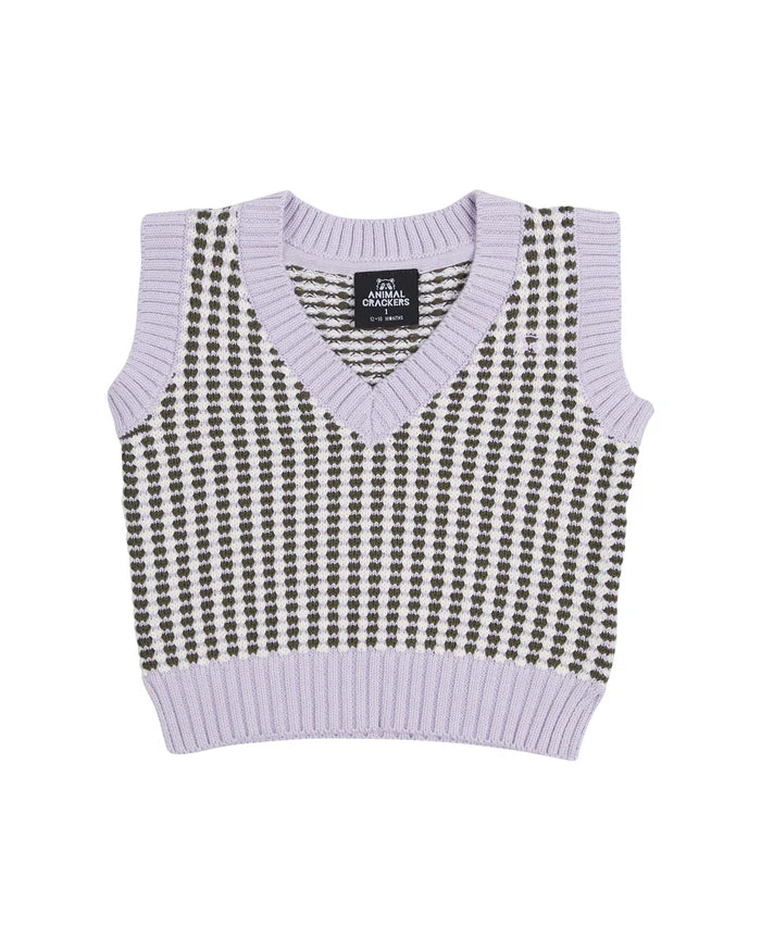 Animal Crackers Mixed Vest Purple Baby