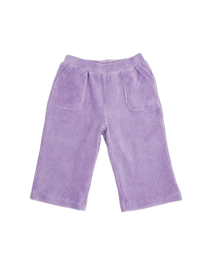 Animal Crackers Luxe Wide Leg Pant Purple Baby