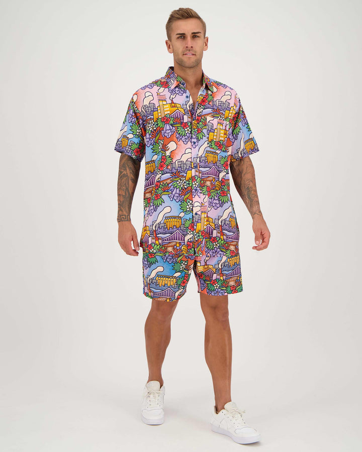 AB Milton Mango Euphoric button up shirt