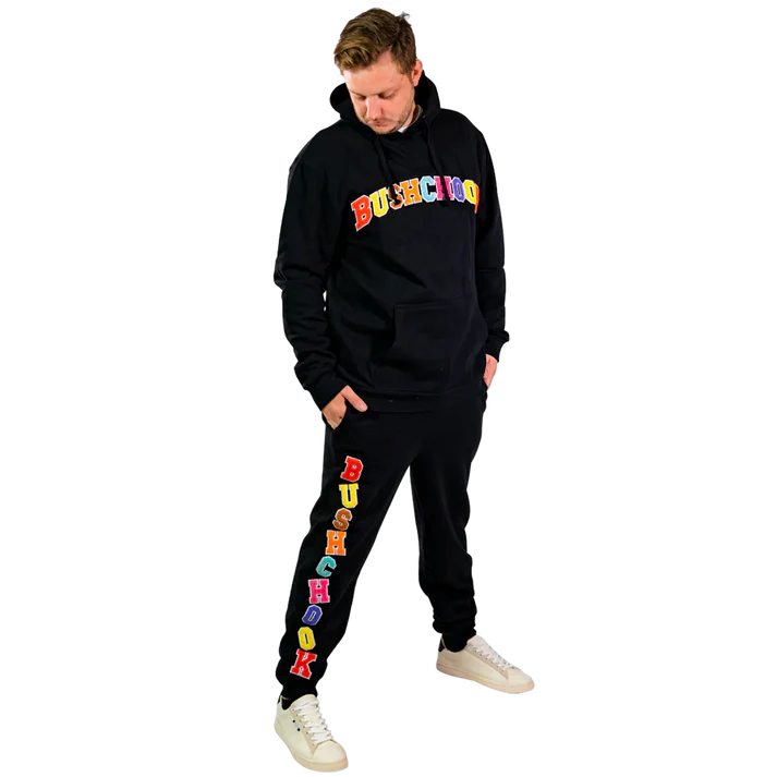 AB BushChook Blocked Fleece Hoody Black