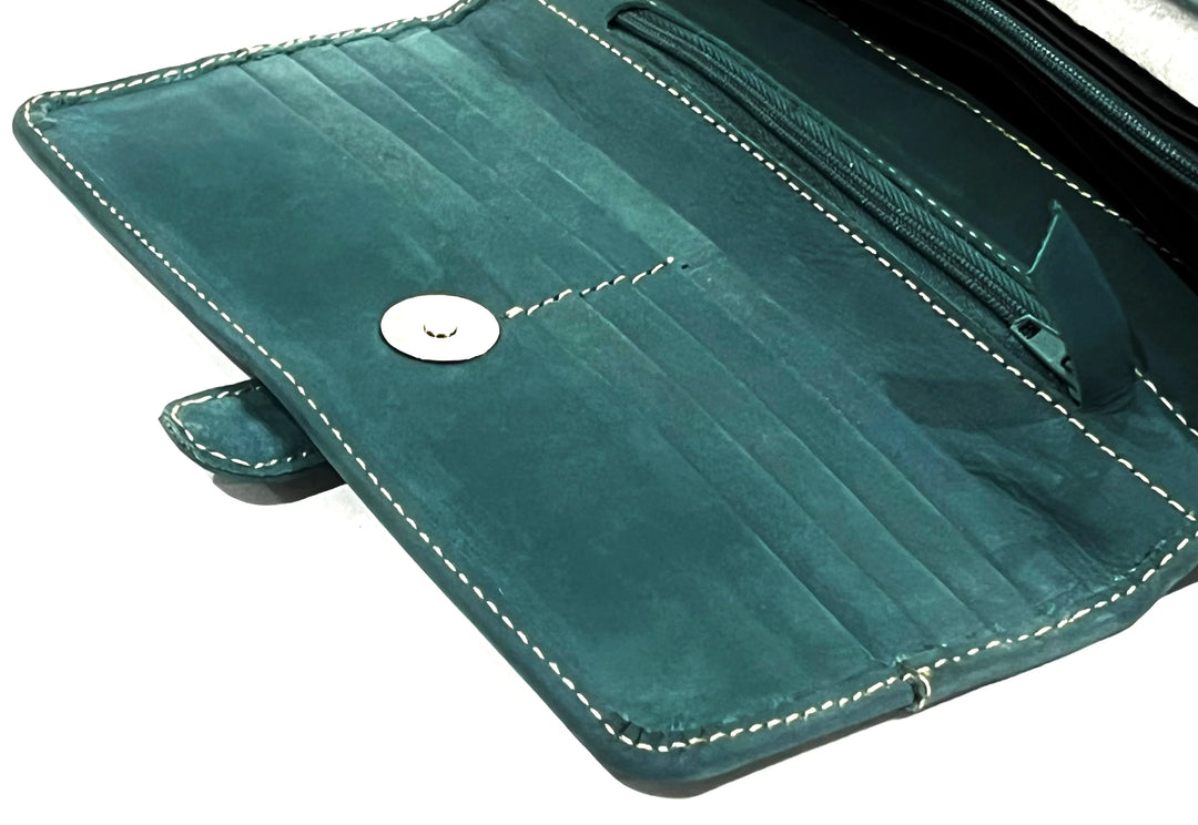 HAARLEM Womens KOZA 26812 Leather Wallet Blue
