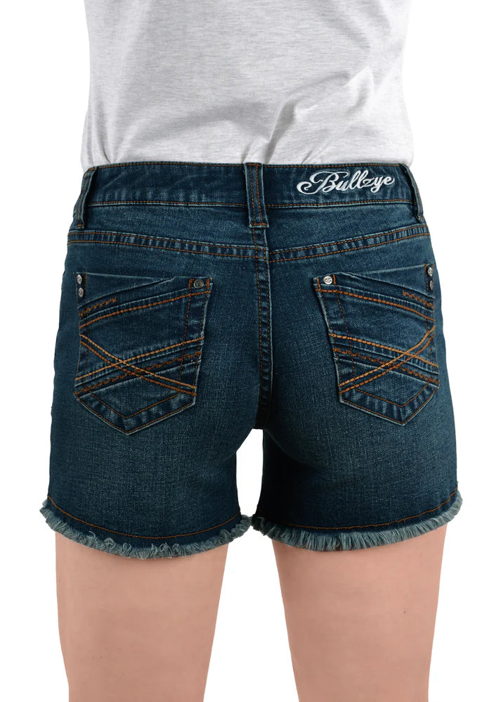 Bullzye Womens Katrina Short Dark Wash