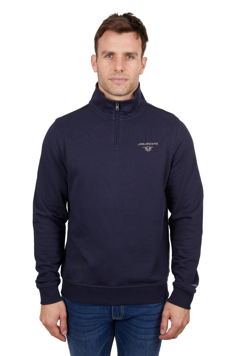 Bullzye Mens Aiden 1/4 Zip Pullover Navy