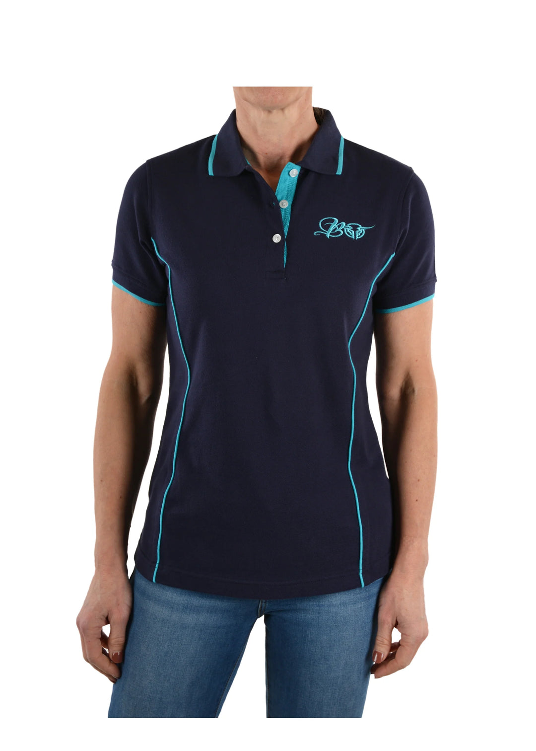 Bullzye Womens Piped Polo