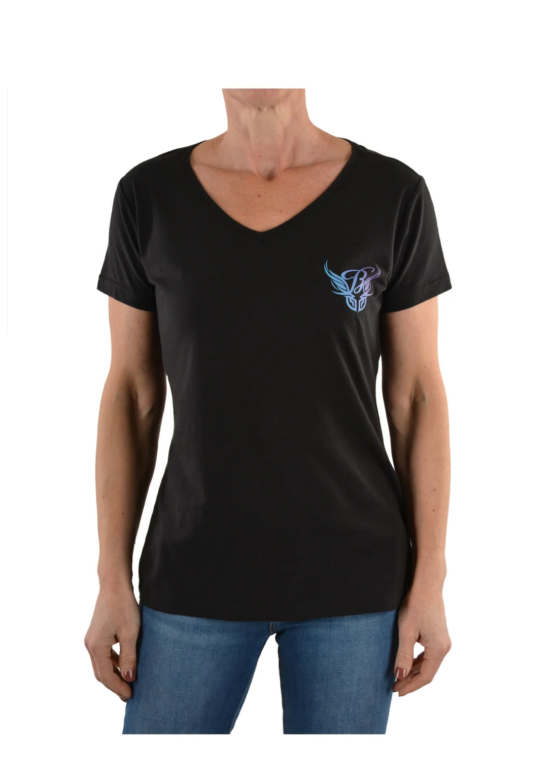 Bullzye Womens Wings V-Necktee