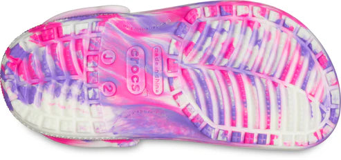 Crocs Classic Glow Marbled Clog T Pink Crush/Multi C7