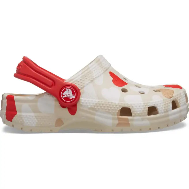 Crocs Classic Heart Print Clog Sandstone/Multi