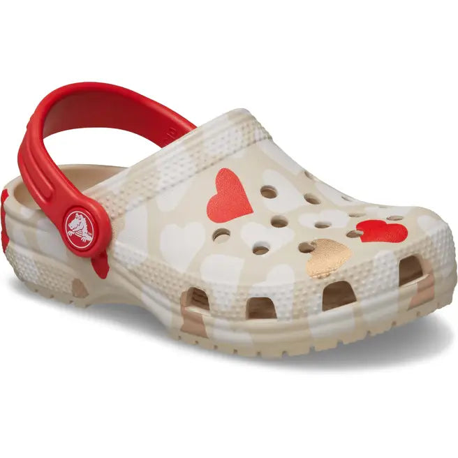 Crocs Classic Heart Print Clog Sandstone/Multi