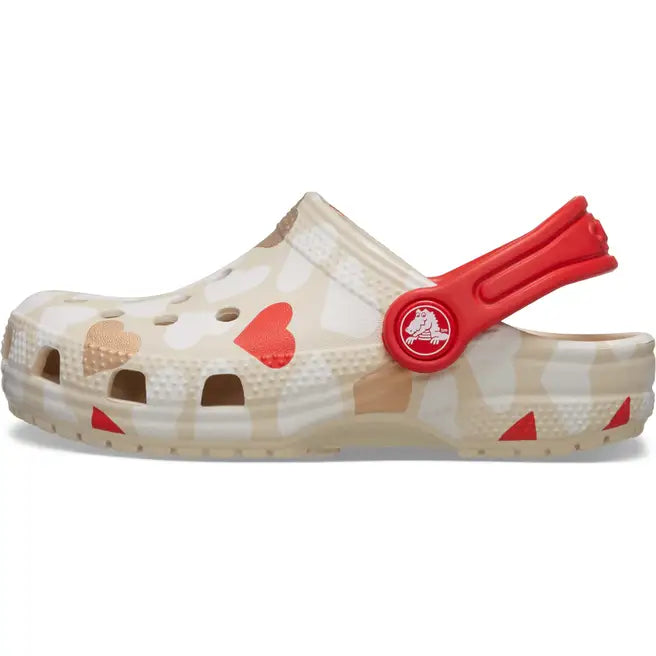 Crocs Classic Heart Print Clog Sandstone/Multi