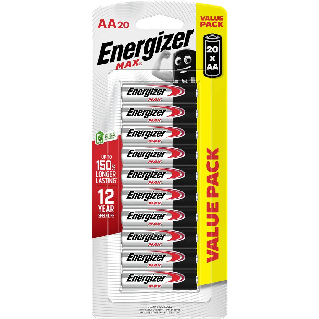 Energizer AA Battery ++MAX 20pk